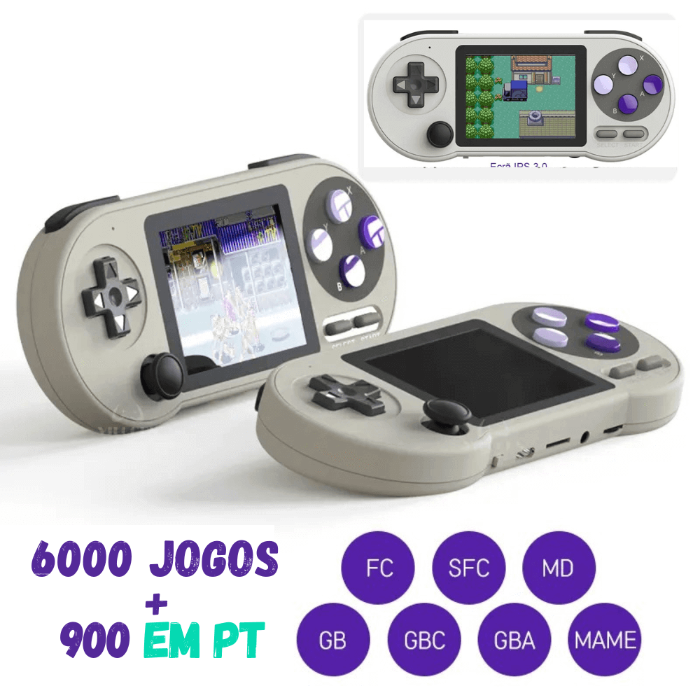 Console de jogos portátil 4,3 polegadas Consoles de jogos portáteis retrô  Jogos clássicos embutidos Estilo portátil Sistema de jogo portátil