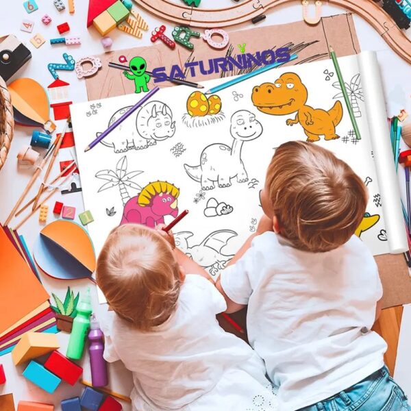Rolo De Papel Desenho Infantil 3 Metros
