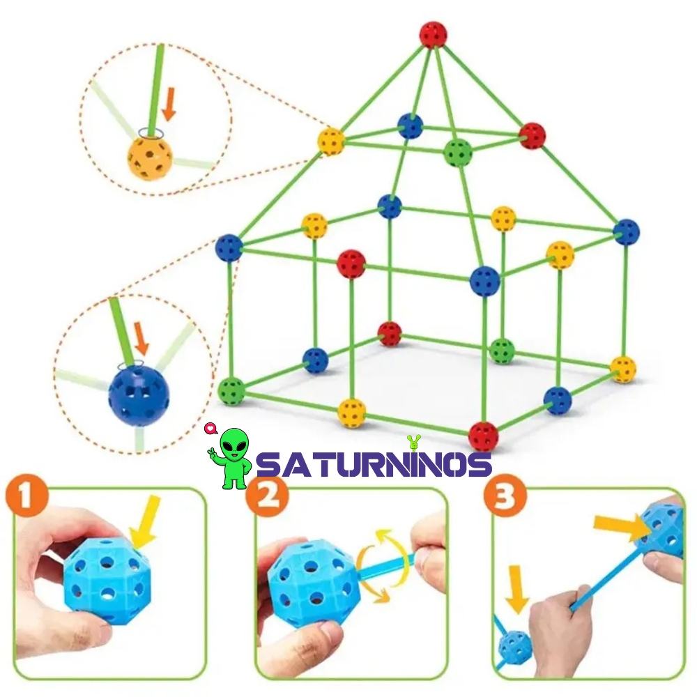 Cabana de Montar para Crianças 3 cabana lojasaturninos 4