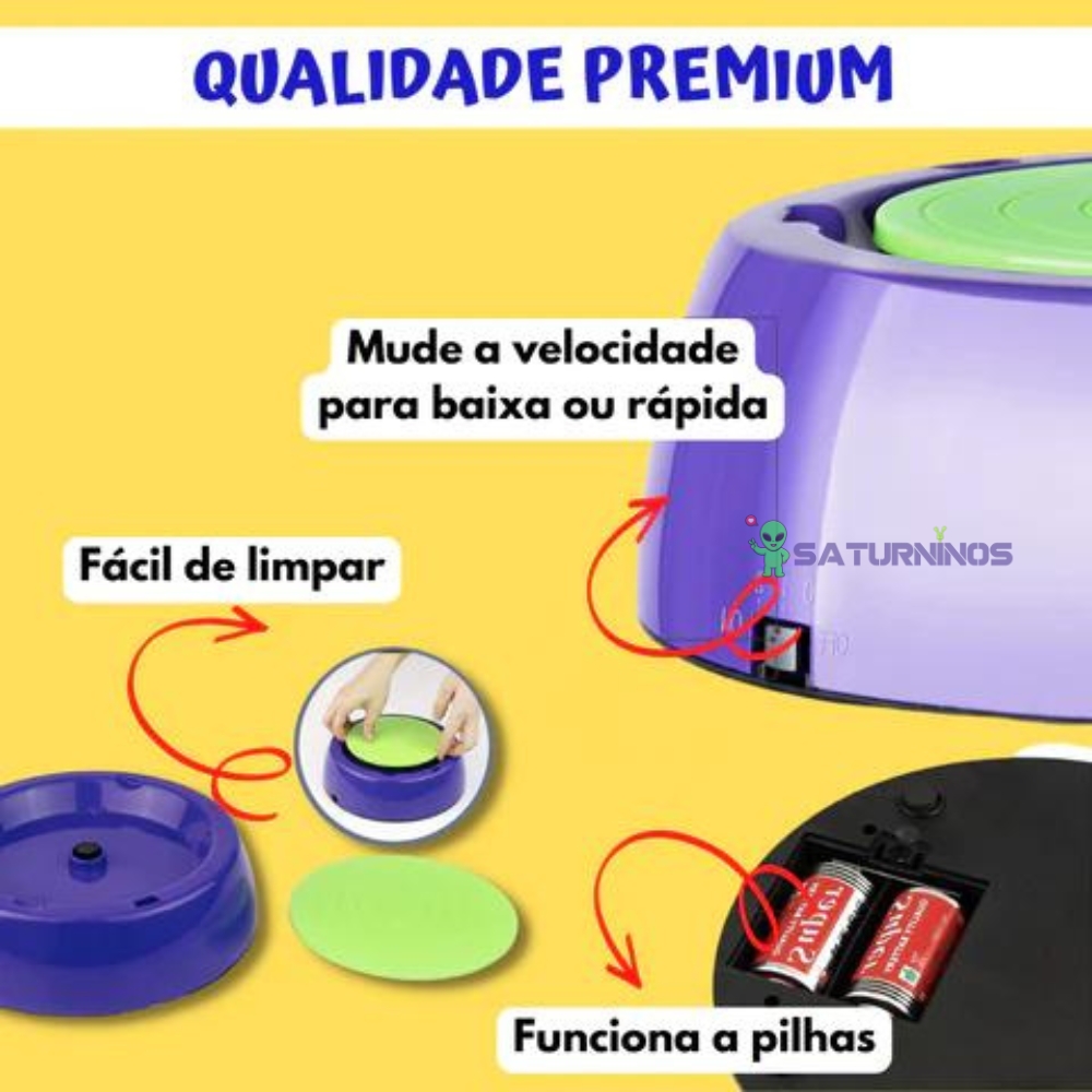 Brinquedo Super Máquina de Cerâmica 3 maquina ceramica lojasaturninos2