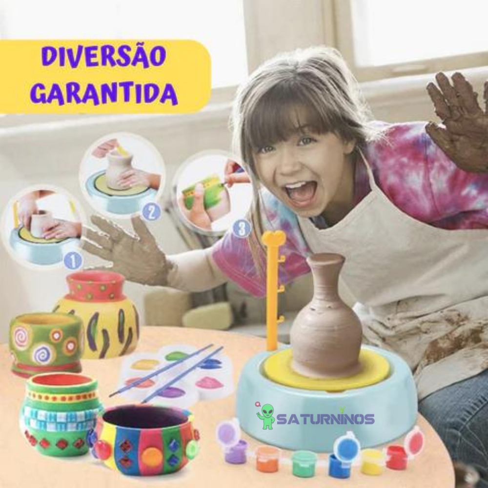Brinquedo Super Máquina de Cerâmica 2 Brinquedo Super Máquina de Cerâmica
